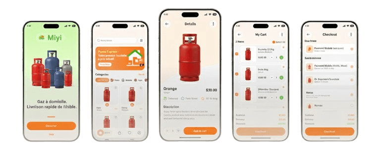 Aperçu de l'application Miyi - Commandez vos repas à Bondoukou